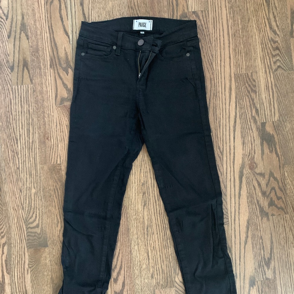 Paige Skinny Jeans, Black, 29